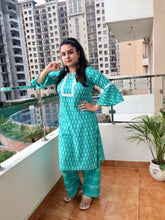 Blue Cotton Suit Set